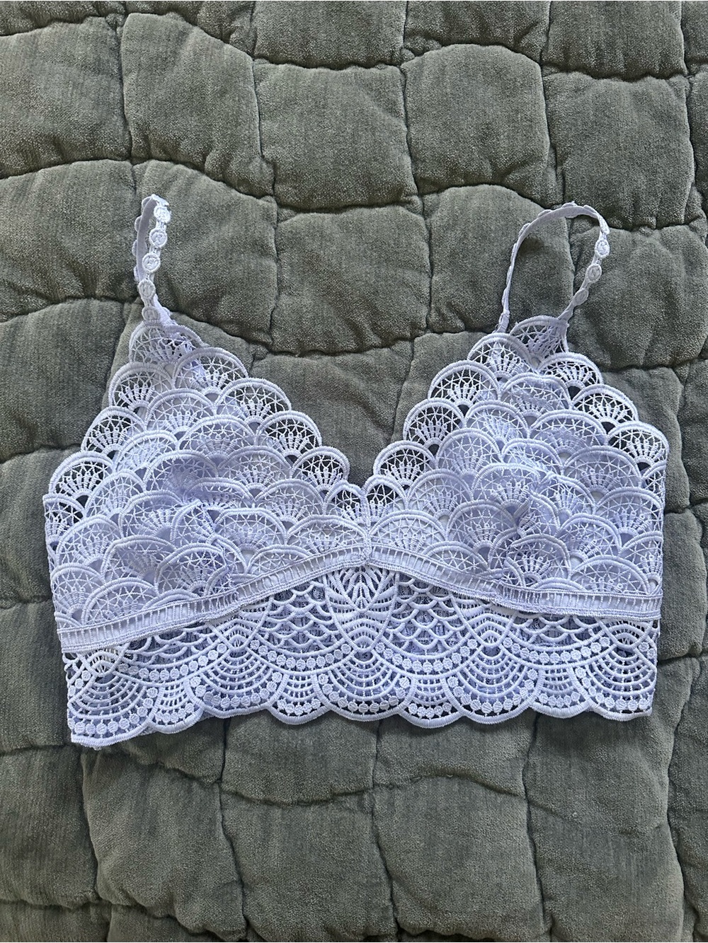 Free People Intimately Lace Scallop Bralette - periwinkle